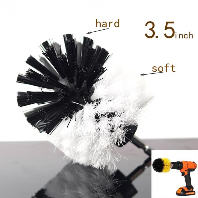 15cm White Soft Electric Drill Brush Attachments Plastic For Carpet Glass Car 420g 2