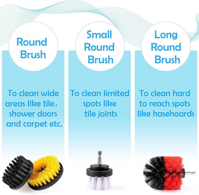 11pcs Nylon Drill Cleaning Brush Set 100mm Outside Diameter 0