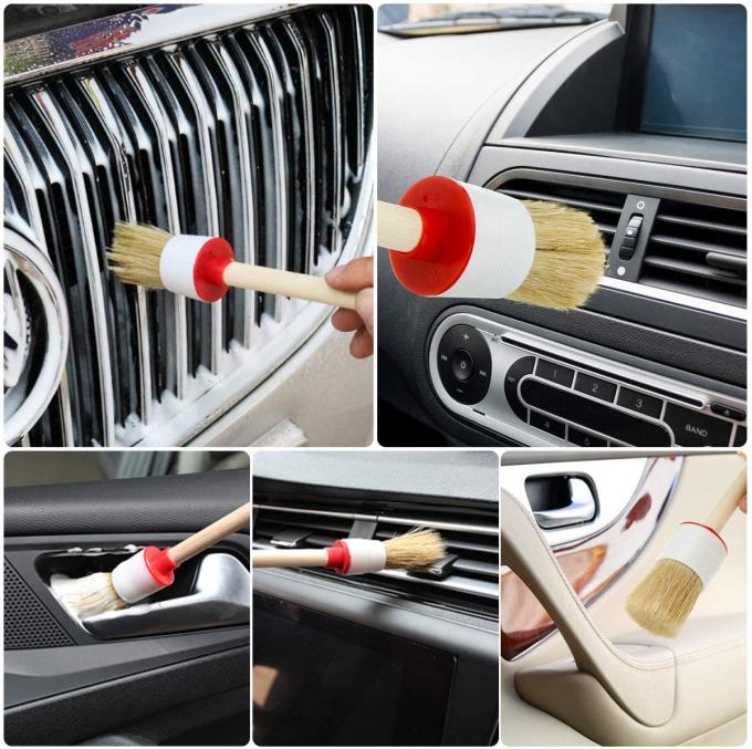 13pcs Car Detail Brush Set 0.32g Cleaning Towel SGS Regular Size 0