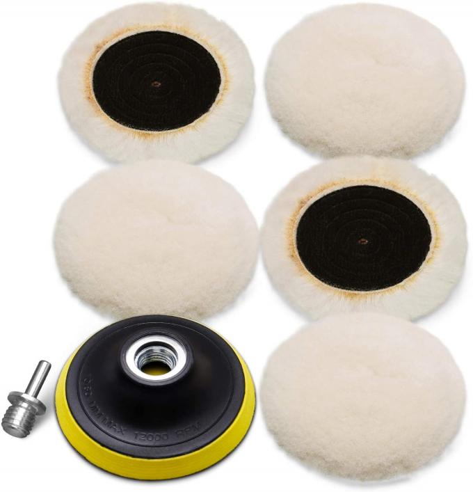 7Pcs Wheel Wool 70mm Buffing Polishing Pads Set 4.8 Ounces 0