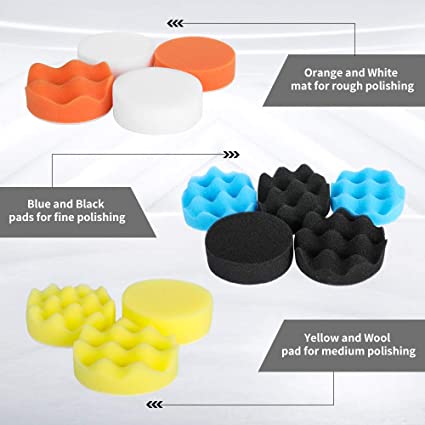 M10 Adaptor Sponge Buffing Pads For Car Buffer Polisher Pads OEM 1