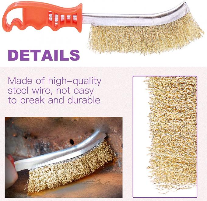 Brass Coated Wire Wheel Brush 9pcs Brass Plating Filament 3