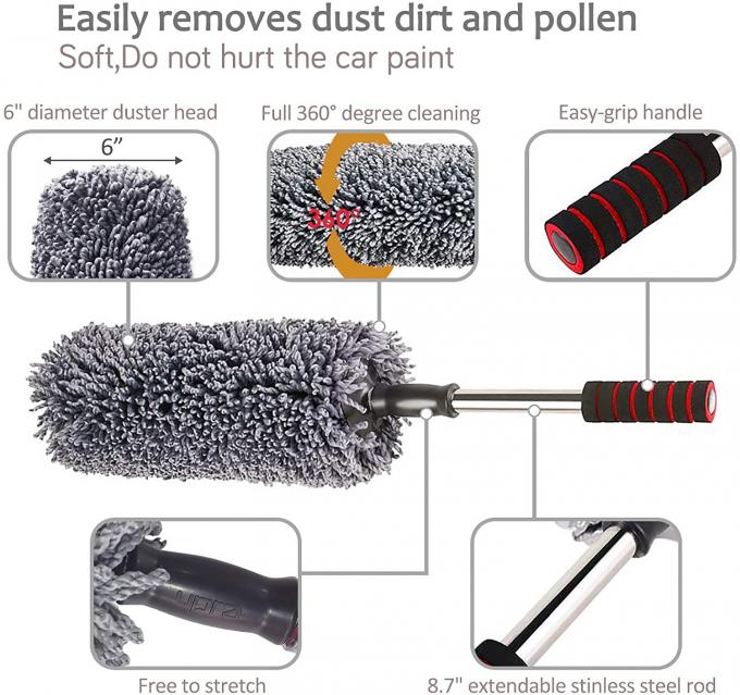 4PCS Car Interior Detailing Brush PP Microfiber Duster 3