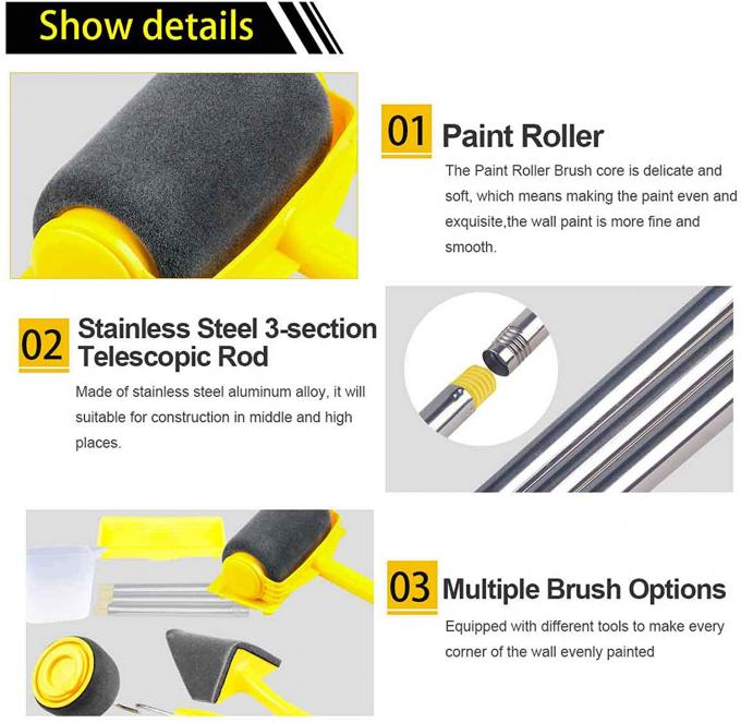 DIY Washable Paint Runner Pro Roller 5pcs 6pcs For Painting Walls 1