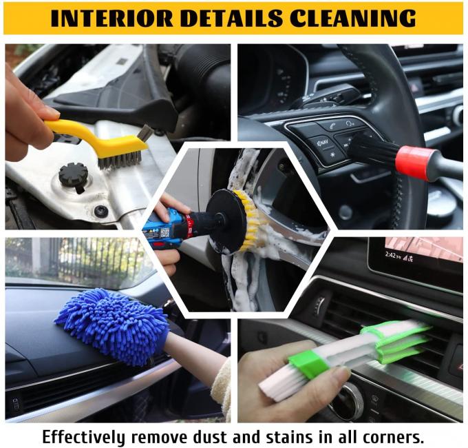 23PCS Car Detailing Brush Kit Microfiber For Interior Exterior 2