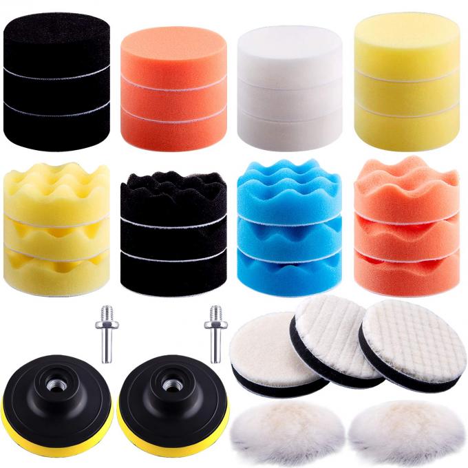 M10 Drill Adapter Polishing Buffing Pad Auto Car Drill Polisher Buffer Sponge Pads Set 1