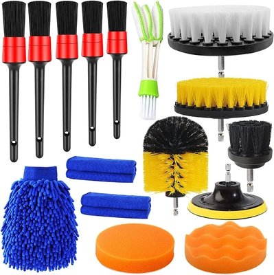 16 Pcs Exterior Interior Car Detailing Kit Multi Color