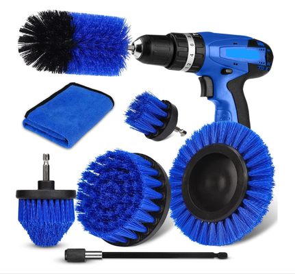 25mm Bristle Drill Brush Attachment Set 7 Pieces Cordless Screwdriver