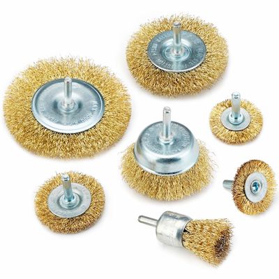 7pcs Wire Wheel Brush For Grinder Set 6mm Rod Corrosion Resistant