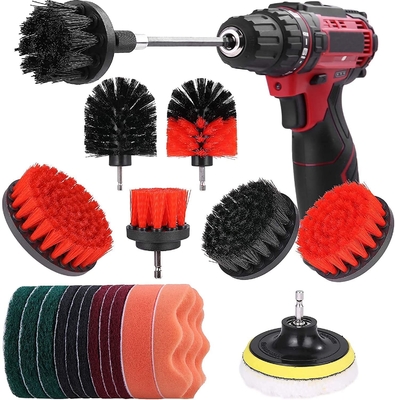 21 Pieces Drill Brush Attachment Set For Joints Tiles Sinks Floor Bathtub Bathroom