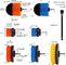 Scrubber Drill Cleaning Brush Attachment Set Drill Cleaning Brush with Extend Long Attachment