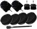 13cm Black Power Scrubber Drill Brush Set 9pcs Clean Car Cleaning