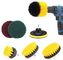 7pcs Drill Cleaning Brush Scouring Pad Attachments Medium Hard Bristles SGS