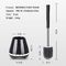 4.5&quot;*6.5&quot;*18&quot; Soft Bristle Black Silicone Toilet Cleaning Brush 0.4g