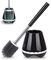 4.5&quot;*6.5&quot;*18&quot; Soft Bristle Black Silicone Toilet Cleaning Brush 0.4g