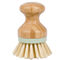 3.9in Kitchen Scrub Brush Bamboo Dish Scrubber Brush 2inch Long Bristles 150g With Wood Handle