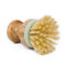 3.9in Kitchen Scrub Brush Bamboo Dish Scrubber Brush 2inch Long Bristles 150g With Wood Handle