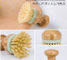 3.9in Kitchen Scrub Brush Bamboo Dish Scrubber Brush 2inch Long Bristles 150g With Wood Handle