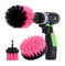 5cm Pink Drill Cleaning Brush Head Attachment 230g Medium Bristles Cleaning Kit