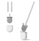 Removable Handle Toilet Brush And Holder Set TPR For Bathroom Mounted