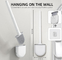 Removable Handle Toilet Brush And Holder Set TPR For Bathroom Mounted